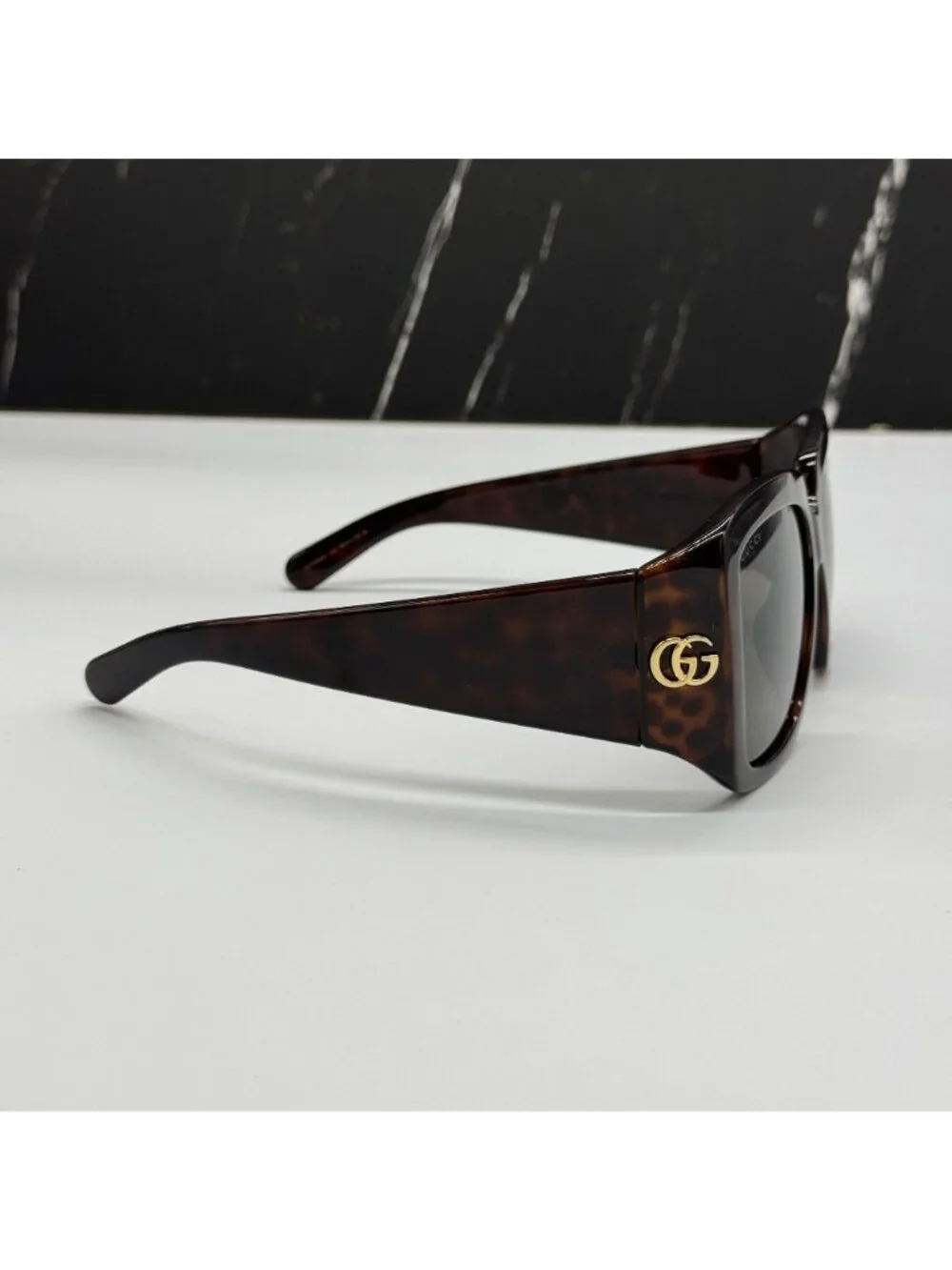 New Gucci GG1402SA 002 Havana Gray Oversized Women Sunglasses